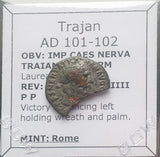 #M997# Roman silver fouree denarius coin of Trajan from 101-102 AD