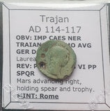 #M964# Roman limes denarius coin of Trajan from 114-117 AD