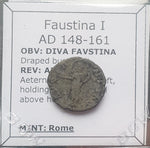 #N014# Roman silver denarius coin of Faustina II from 161-164 AD