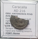 #M953# Roman silver fouree Antoninianus coin of Caracalla from 216 AD