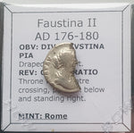 #N053# Roman Silver Denarius coin of Faustina II from 176-180 AD