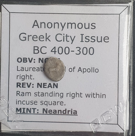 #e346# Anonymous silver Greek city issue coin from Neandria 400-300 BC