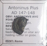 #M974# Roman silver denarius coin of Antoninus Pius from 147-148 AD