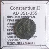 #M721# Roman Bronze coin issued by Constantius II from 351-355 AD