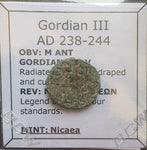 #M217# Roman provincial coin of Gordian III from Nicaea, 238-244 AD