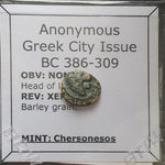 #L621# Anonymous Greek city issue bronze coin from Chersonesos 386-309 BC