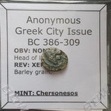 #L621# Anonymous Greek city issue bronze coin from Chersonesos 386-309 BC