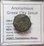 #L862# Bronze Anonymous Greek city issue coin from Termessos Major, 64-63 BC