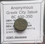 #L984# Anonymous Greek City Issue Bronze Coin of Maroneia from 400-350 BC