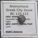 #i333# Anonymous Greek City Issue Bronze coin of Smyrna from 125-115 BC