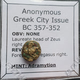 L669# Anonymous bronze Greek city issue coin from Adramytion from 357-352 BC