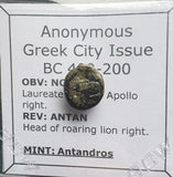 #L706# Anonymous Greek City Issue Bronze coin from Antandros from 400-200 BC