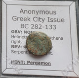 #L379# Anonymous Greek City Issue Bronze Coin of Pergamon from 282-133 BC