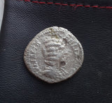 #N139# Roman silver fouree denarius coin of Julia Domna from 211-215 AD