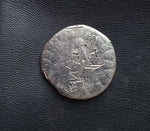 #N177# Roman silver denarius coin of Commodus from 185-186 AD