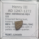 #e445# British clipped penny of Henry III from 1216-1272 AD