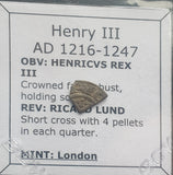 #e448# British clipped penny of Henry III from 1216-1247 AD