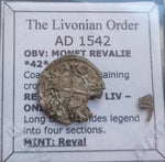 #K938# Livonian Order silver Shilling coin from 1542 AD