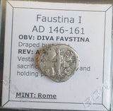 #N132# Roman silver denarius coin of Faustina I from 146-161 AD