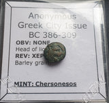 #L623# Anonymous Greek city issue bronze coin from Chersonesos 386-309 BC