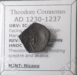 #N102# Rare Byzantine Trachy coin of Theodore Comnenus from 1230-1237 AD