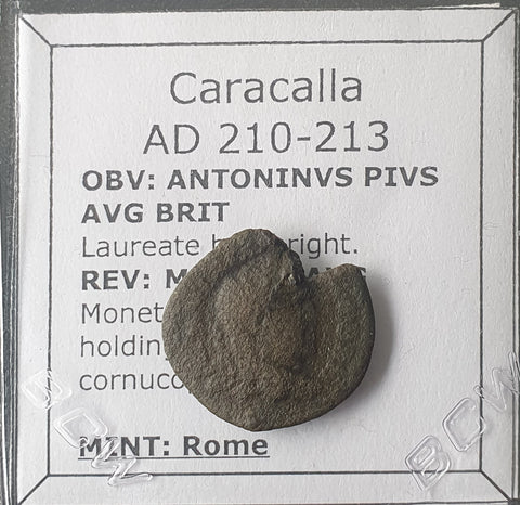 #N078# Roman limes denarius coin of Caracalla from 210-213 AD