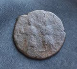 #L910# Byzantine Follis coin of Phocas-Leontia from 602-610 AD