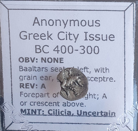 #L536# Anonymous silver Greek city issue coin from uncertain Cilician Mint 400 BC