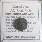 #M037# Roman Bronze coin issued by Constans from 346-348 AD