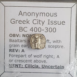 #L552# Anonymous silver Greek city issue coin from uncertain Cilician Mint 400 BC