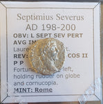 #N201# Roman silver denarius coin of Septimius Severus from 198-200 AD