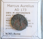 #M932# Roman silver fouree denarius coin of Marcus Aurelius from 173 AD