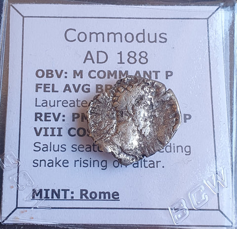 #M735# Roman silver denarius coin of Commodus from 188 AD