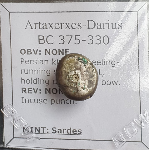 #N230# Silver Persian Siglos coin from 375-330 BC (Artaxerxes II to Darius III)