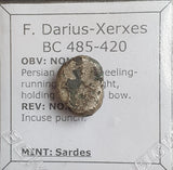 #N220# Silver Persian Fouree Siglos coin from 485-420 BC (Darius I-Xerxes I)