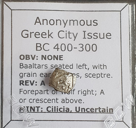 #L546# Anonymous silver Greek city issue coin from uncertain Cilician Mint 400 BC