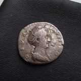 #N253# Roman silver denarius coin of Faustina I from 148-161 AD