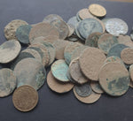 Lot of 70 uncleaned Modern Spanish coins 1850-1950 AD (metal detector finds)