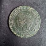 #N319# French Republican copper coin from 1878 AD