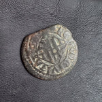 #N680# Spanish copper Ardite coin of Philip IV from 1612-1621 AD (Barcelona)