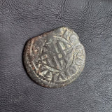 #N680# Spanish copper Ardite coin of Philip IV from 1612-1621 AD (Barcelona)