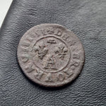 #N833# French copper denier tournois coin of Gaston d'Orleans from 1650 AD