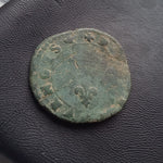 #N787# French copper double tournois coin of Henry III from 1591-1594 AD