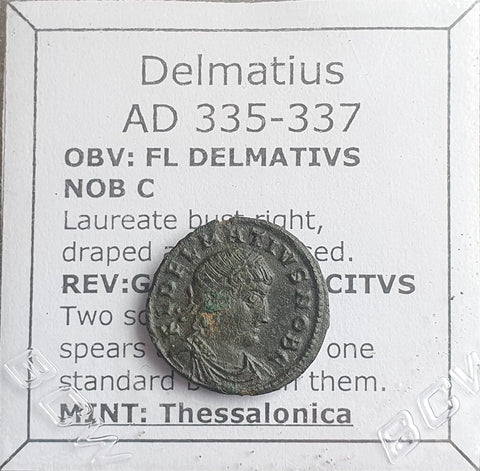 #N707# Rare Roman coin of Delmatius from 335-337 AD