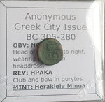 #N837# Anonymous Sicilian Greek coin from Herakleia Minoa, 305-280 BC