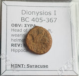 #N882# Sicilian Greek coin of Dionysios I from Syracuse, 405-367 BC.