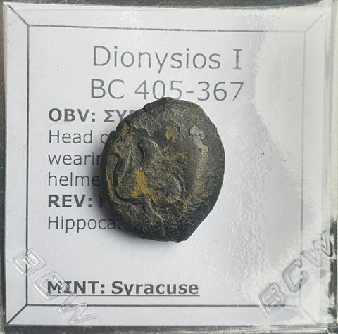 #N805# Sicilian Greek coin of Dionysios I from Syracuse, 405-367 BC.