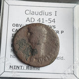 #N459# Roman Ae As coin of Claudius I from 41-42 AD