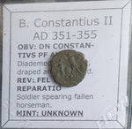 #N350# Roman barbarous Bronze coin issued by Constantius II from 351-355 AD