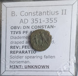 #N350# Roman barbarous Bronze coin issued by Constantius II from 351-355 AD